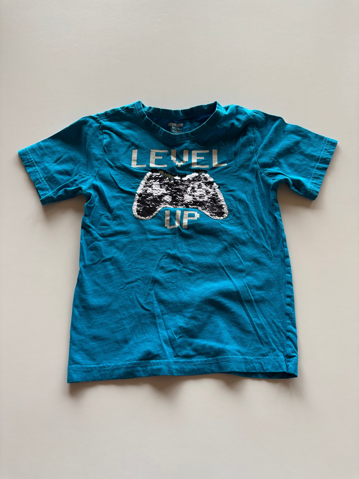 Blue Flip Sequin Level Up Tee
