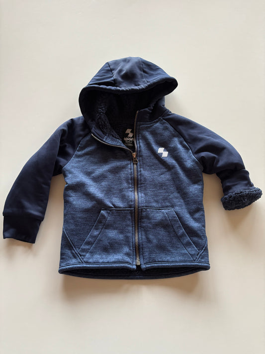 Thick Blue Zip Up Hoodie