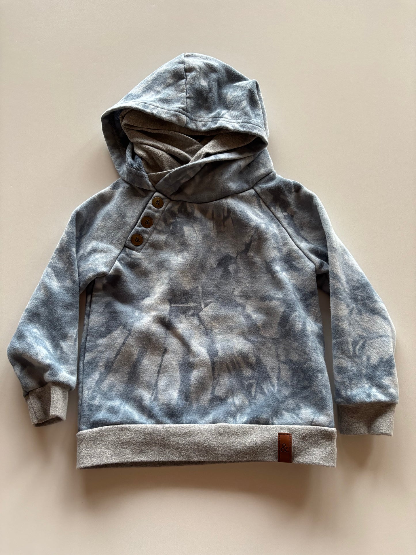 Double Hood Blue Tie Dye Hoodie