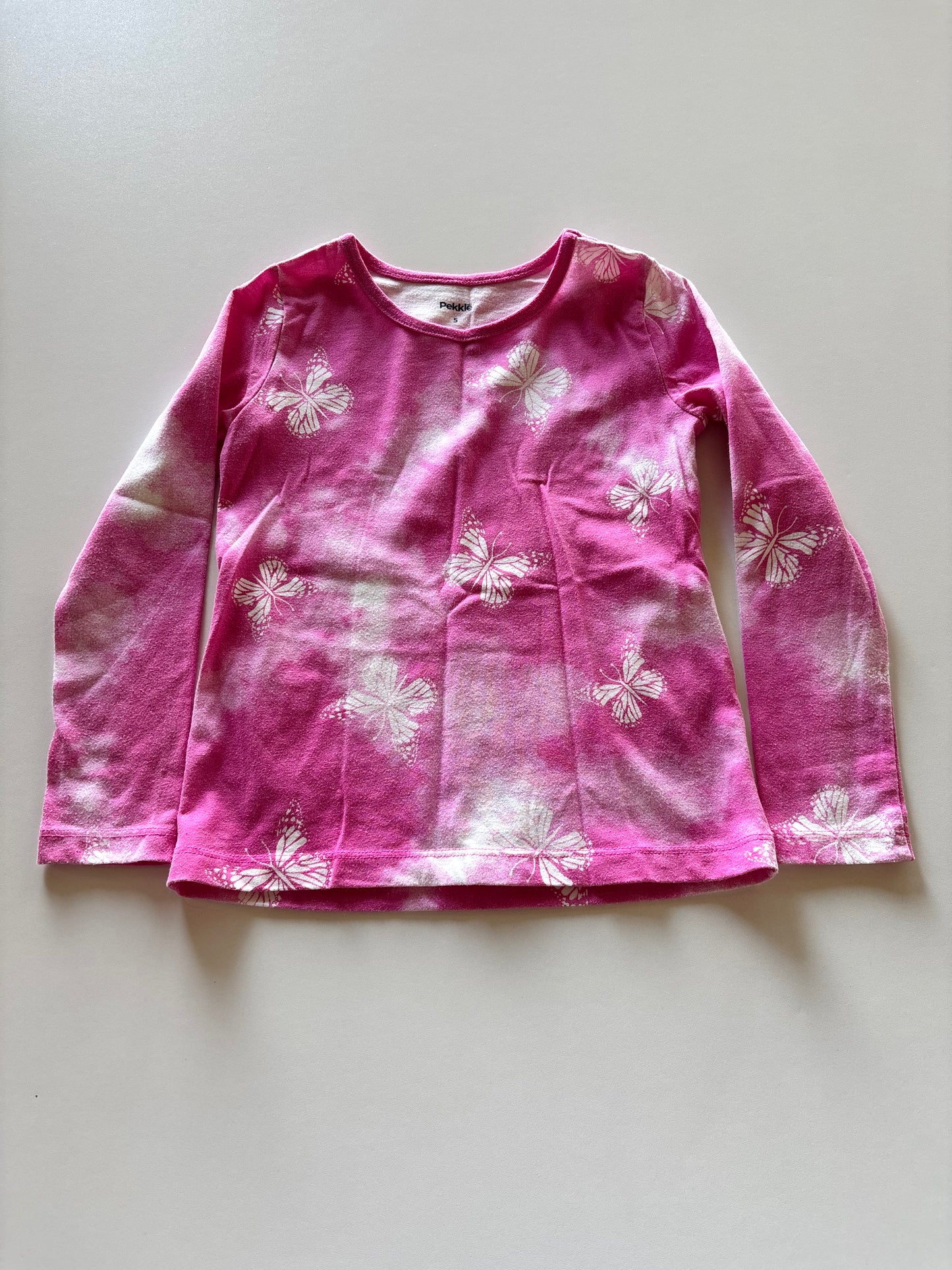 Pink Tie Dye Butterfly Shirt