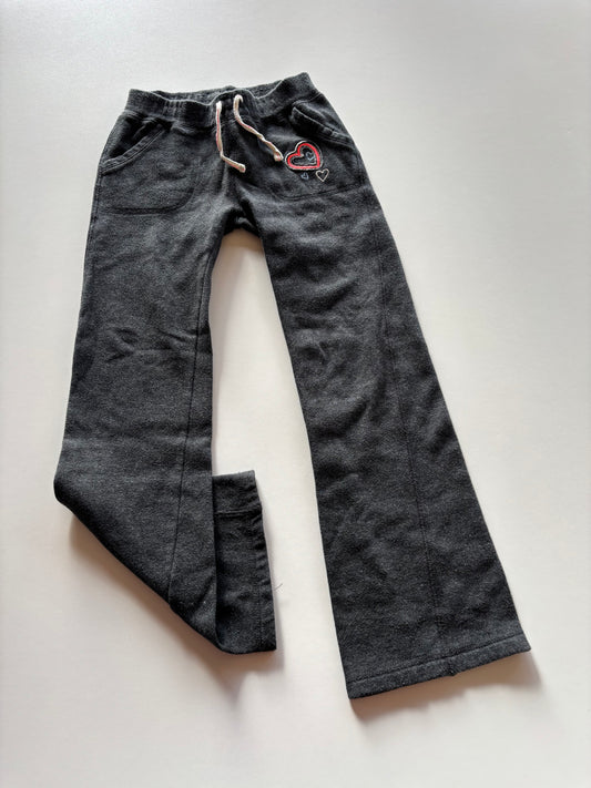 Grey Heart Wide Leg Sweats