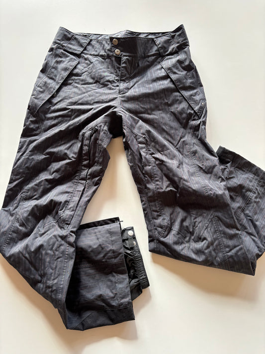 Black with Rainbow Pinstripes Snow Pants