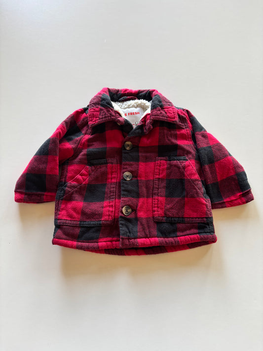Buffalo Plaid Sherpa Lined Jacket