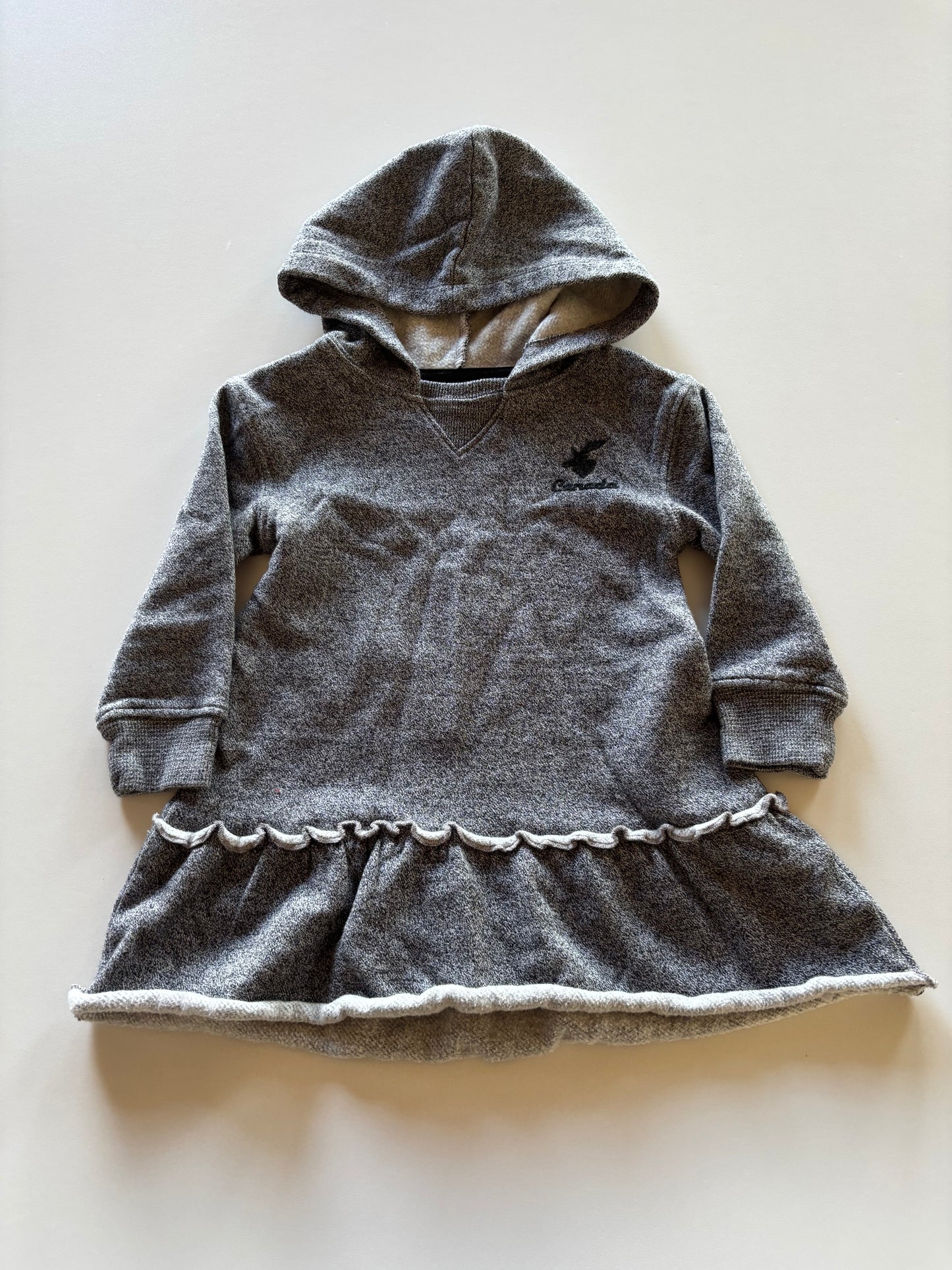 Grey Melange Canada Hoodie Dress