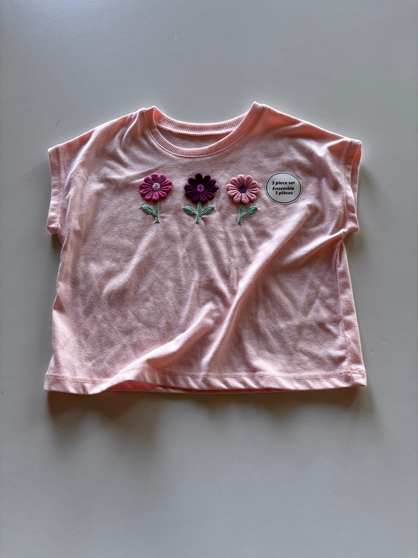 BNWT Pink Embellished Flower Tee