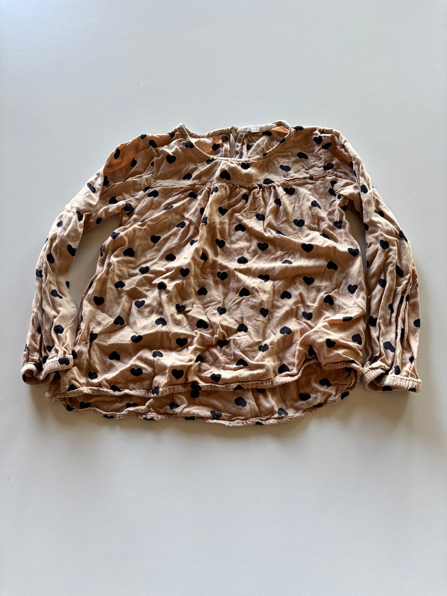 Beige Heart Shirt