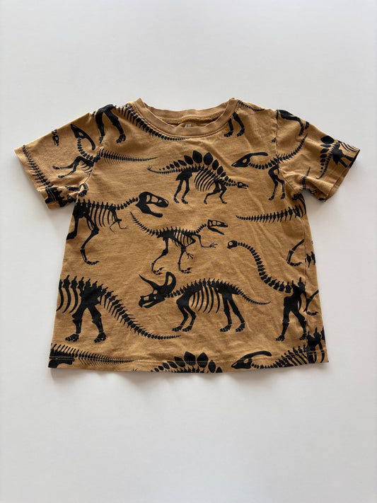 Brown Dinosaur Skeleton Tee