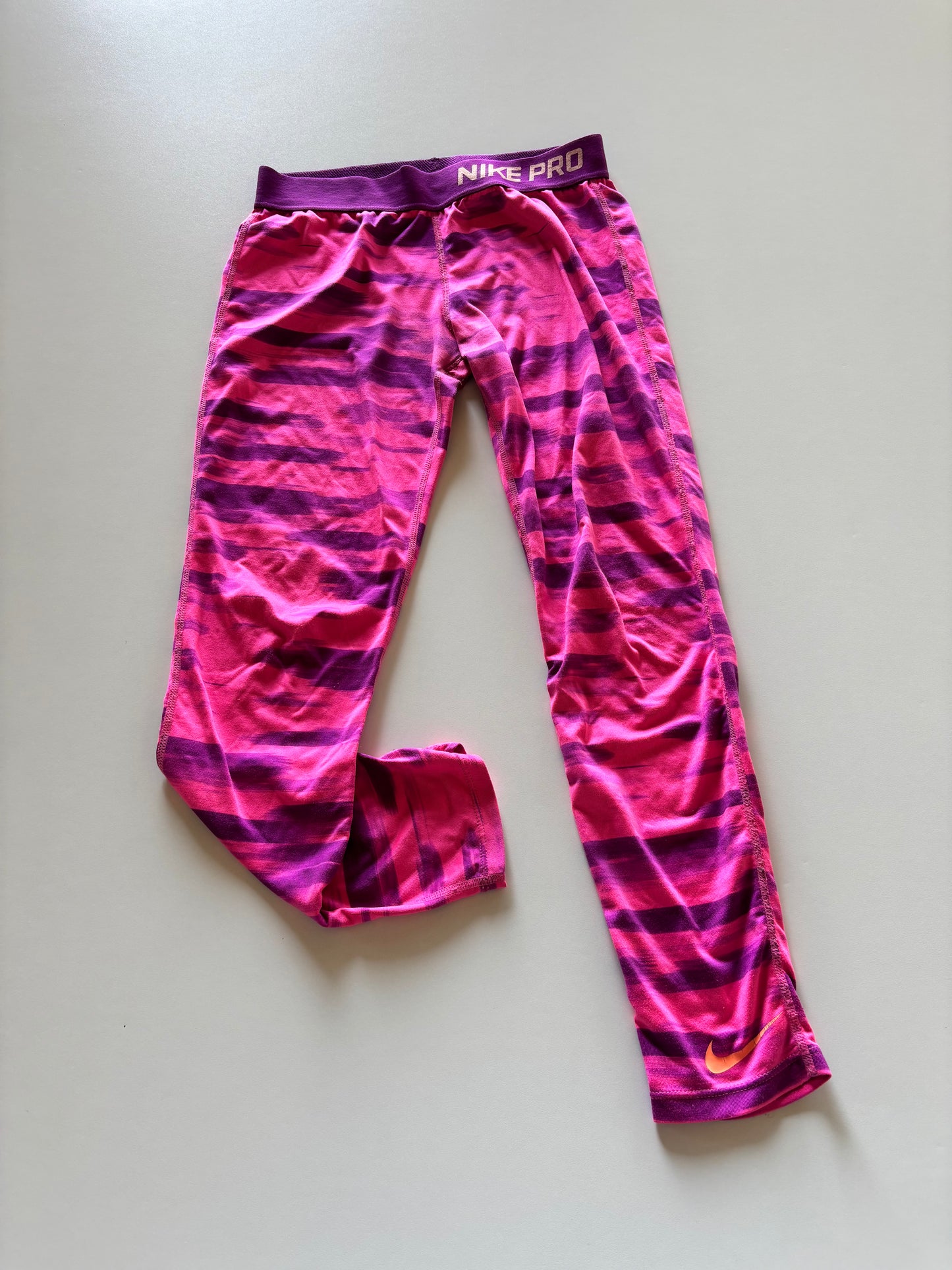 Pink & Purple Nike Pro Athletic Leggings
