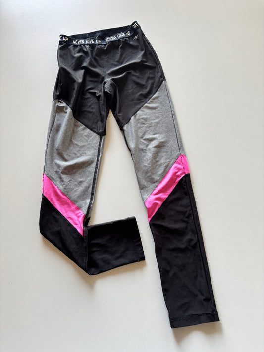 Black, Grey, & Pink Athletic Leggings