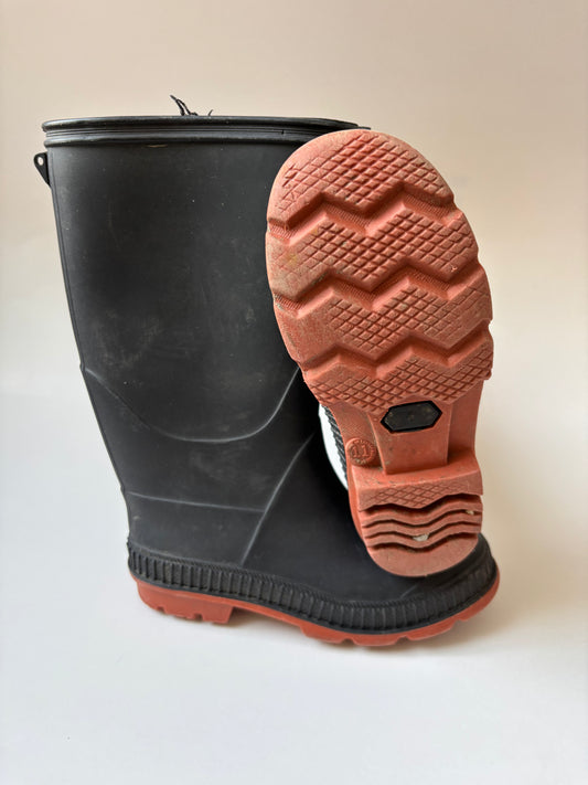 Black & Brown Rubber Boots
