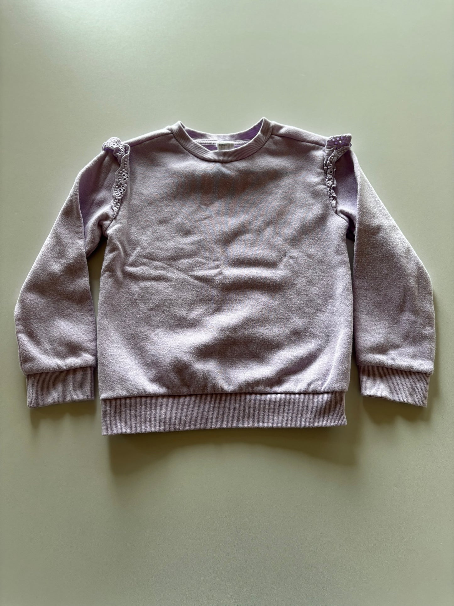 Lilac Lace Shoulder Sweater