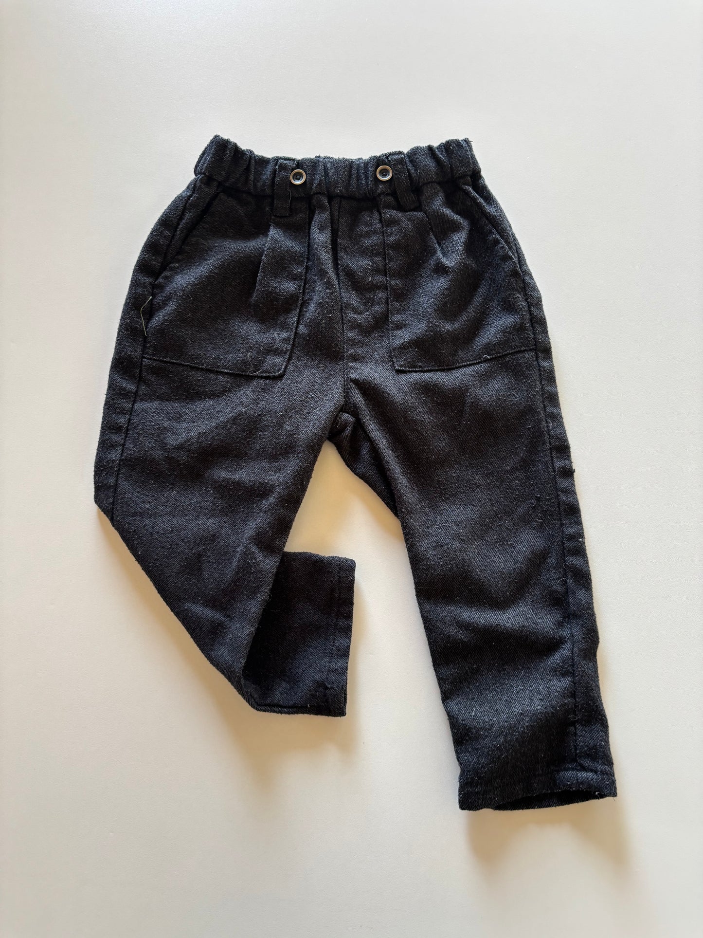 Charcoal Woven Dress Pants