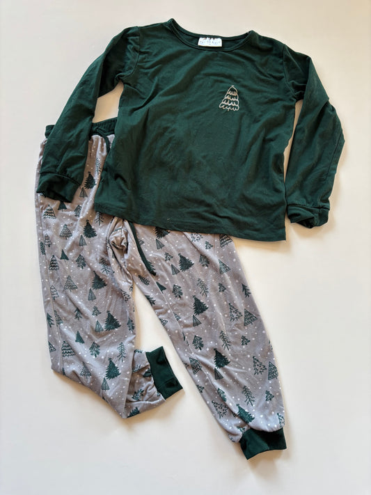 2pc Green & Grey Tree Pajamas