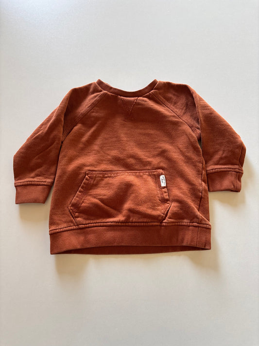 Rust Kangaroo Pocket Crewneck