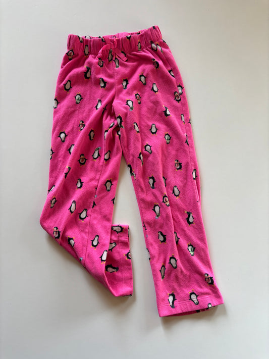 Hot Pink Fleece Penguin Pajama Pants