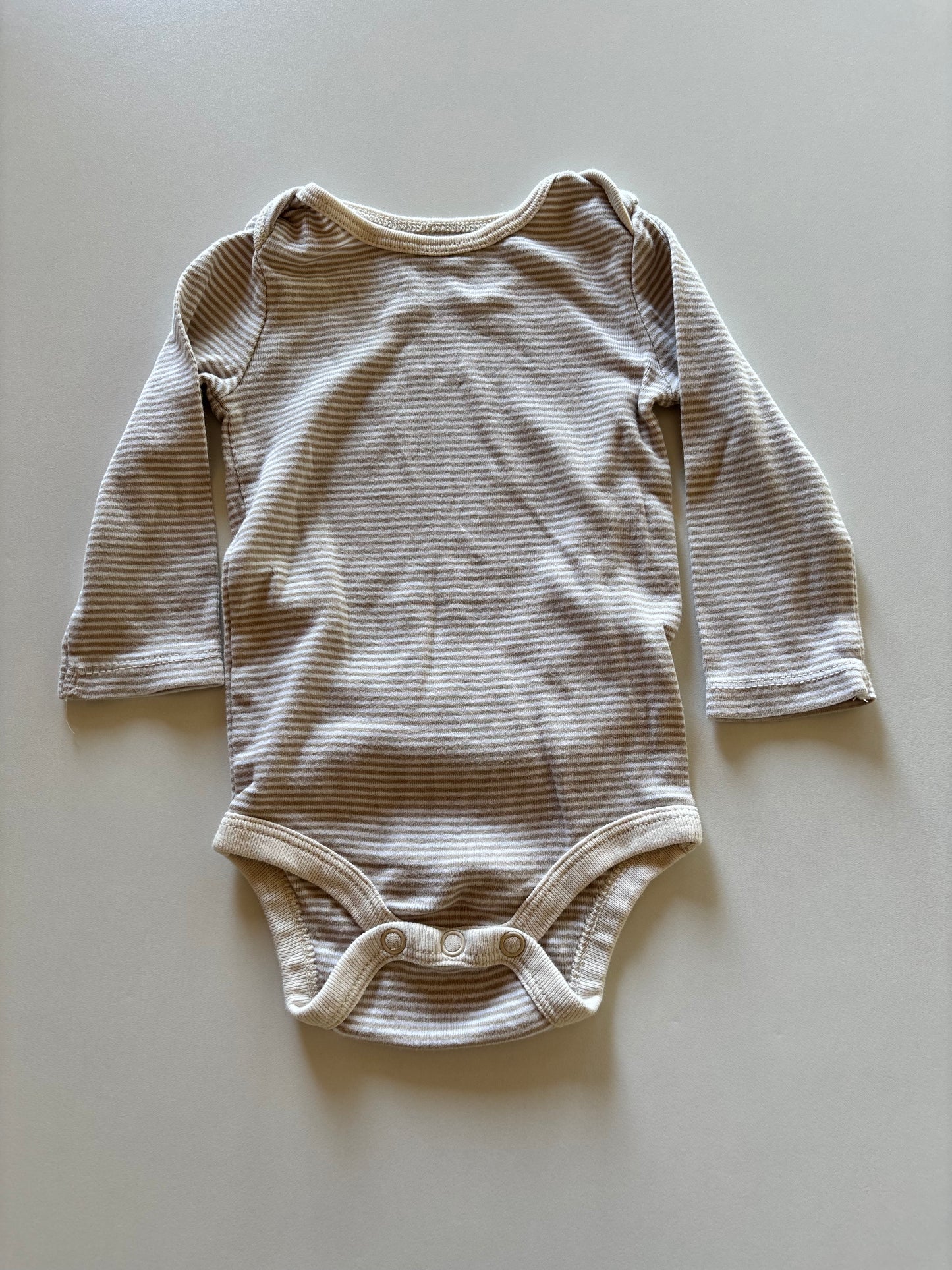 Taupe Striped Onesie