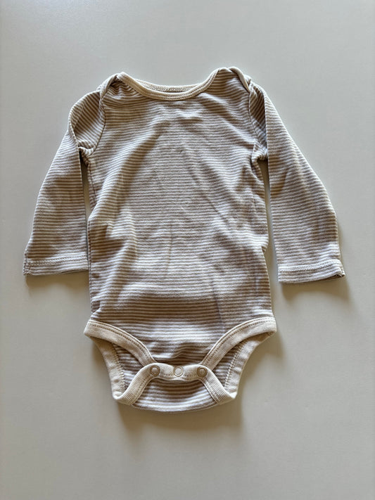 Taupe Striped Onesie