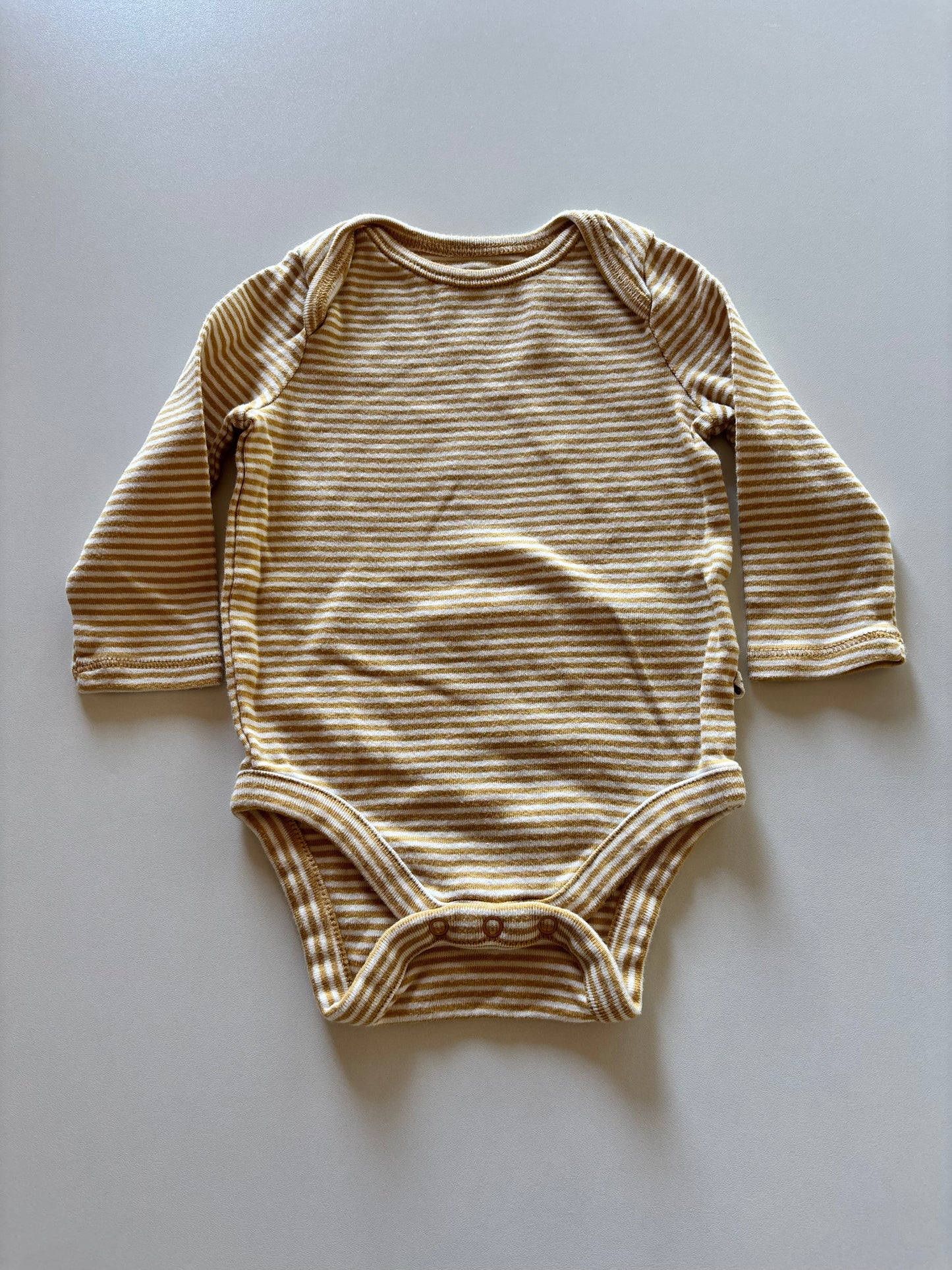 Soft Harvest Gold Striped Onesie