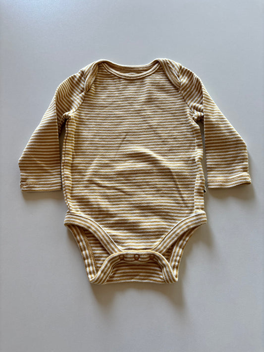 Soft Harvest Gold Striped Onesie
