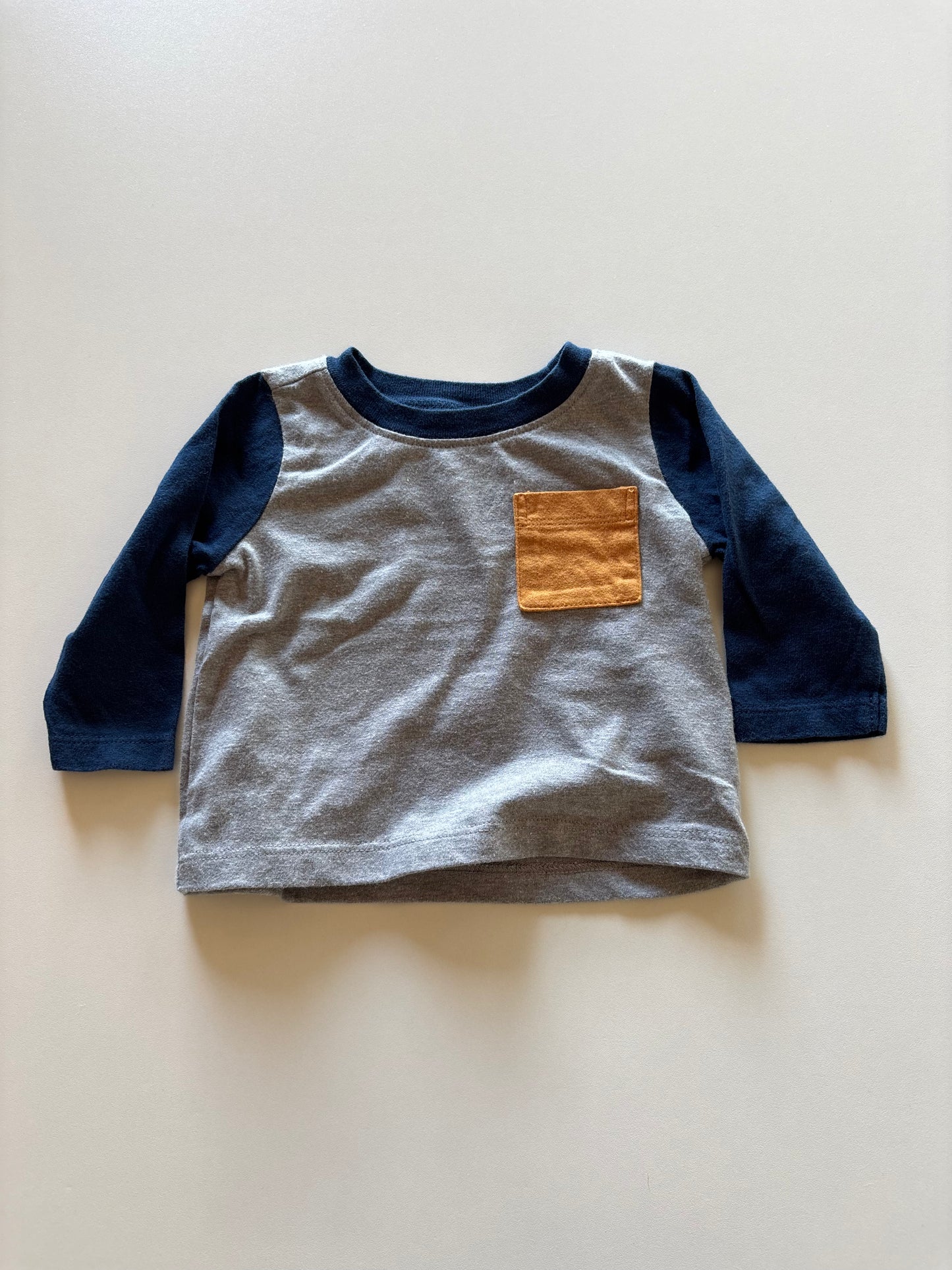Blue & Grey Pocket Tee