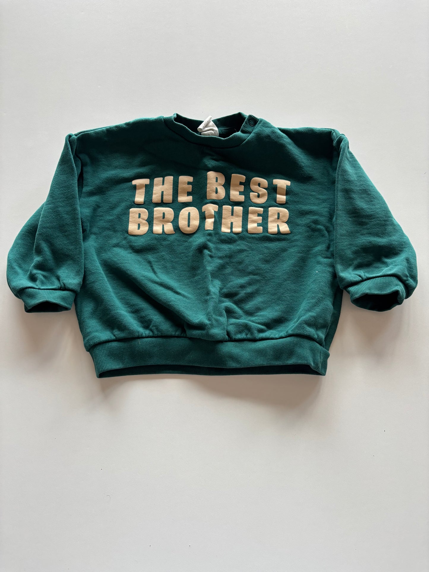 Green Best Brother Crewneck Sweater