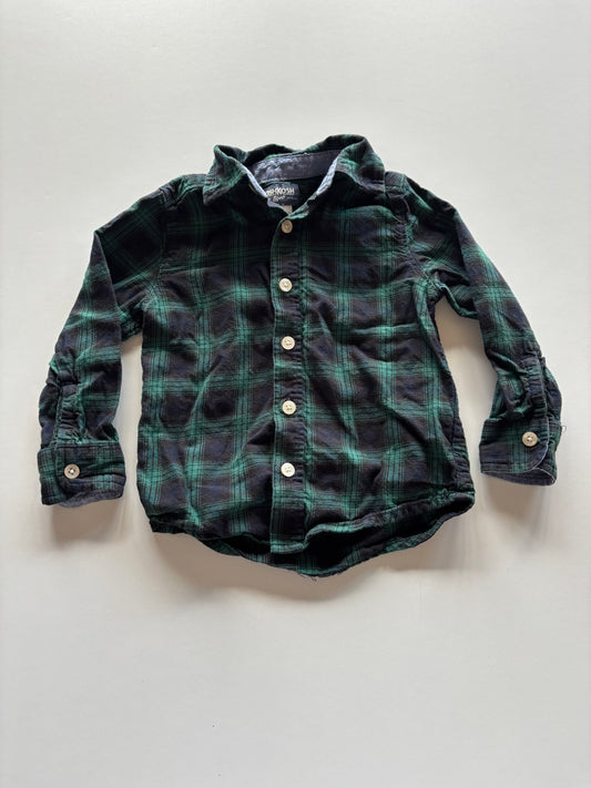 Green Plaid Button Up Shirt