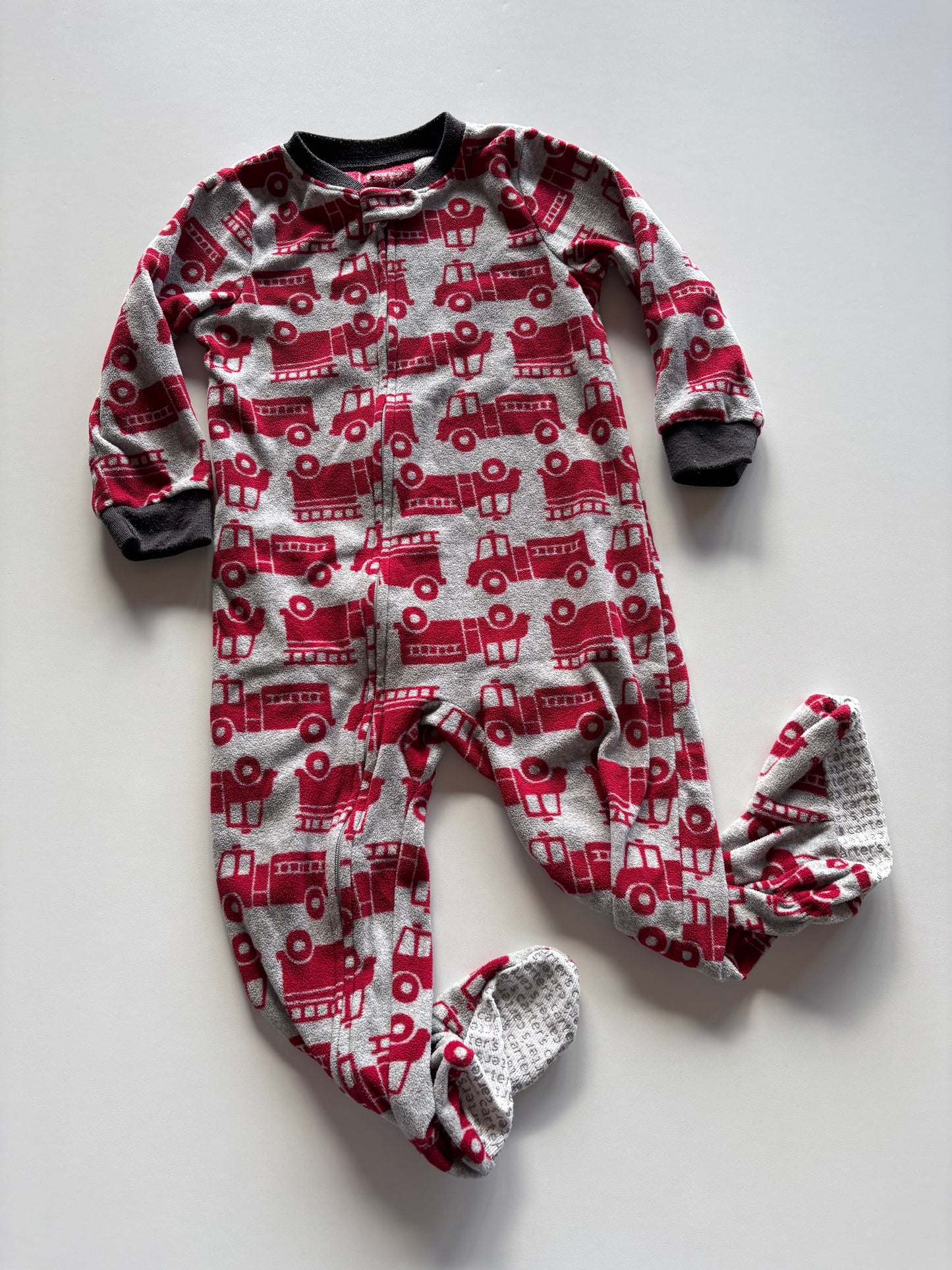 Grey Fleece Fire Truck Sleeper