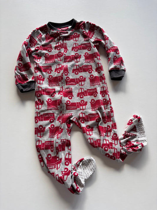 Grey Fleece Fire Truck Sleeper