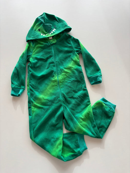 Green Fleece Dino/Lizard Romper