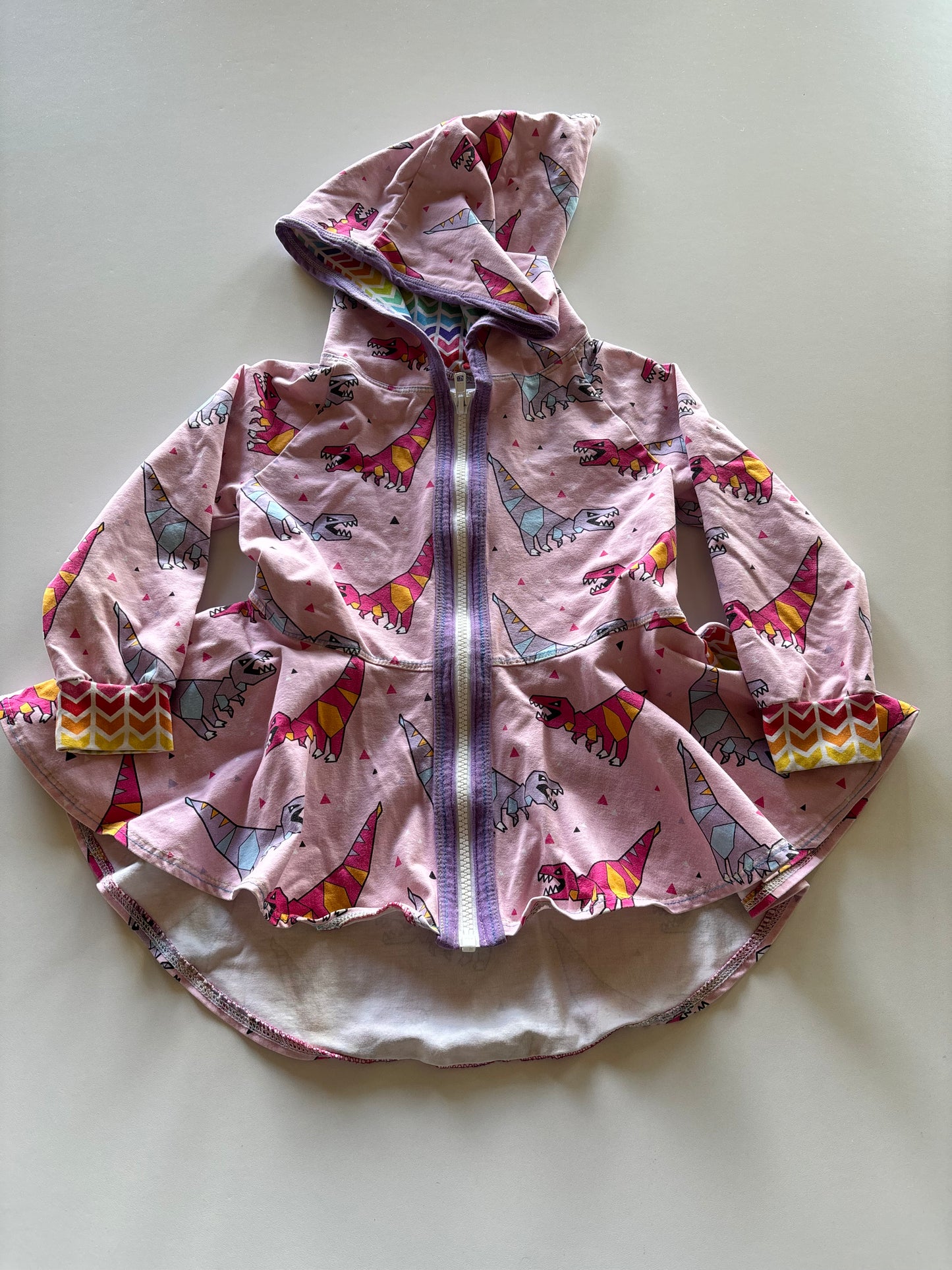 Pink Prism Dino Zip Up Hoodie