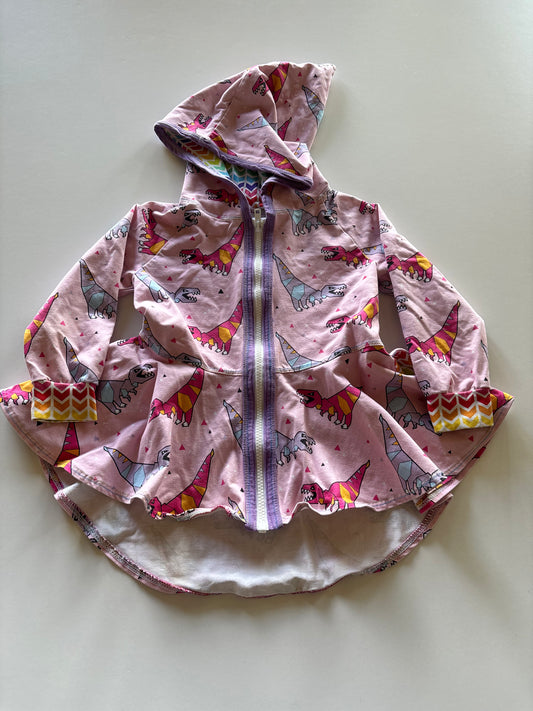 Pink Prism Dino Zip Up Hoodie