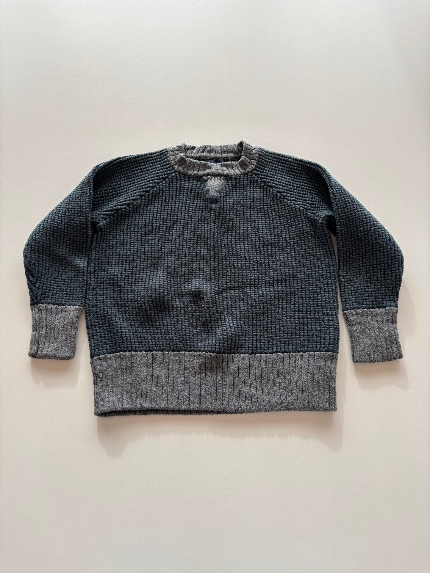 Grey & Green Textured Shirt