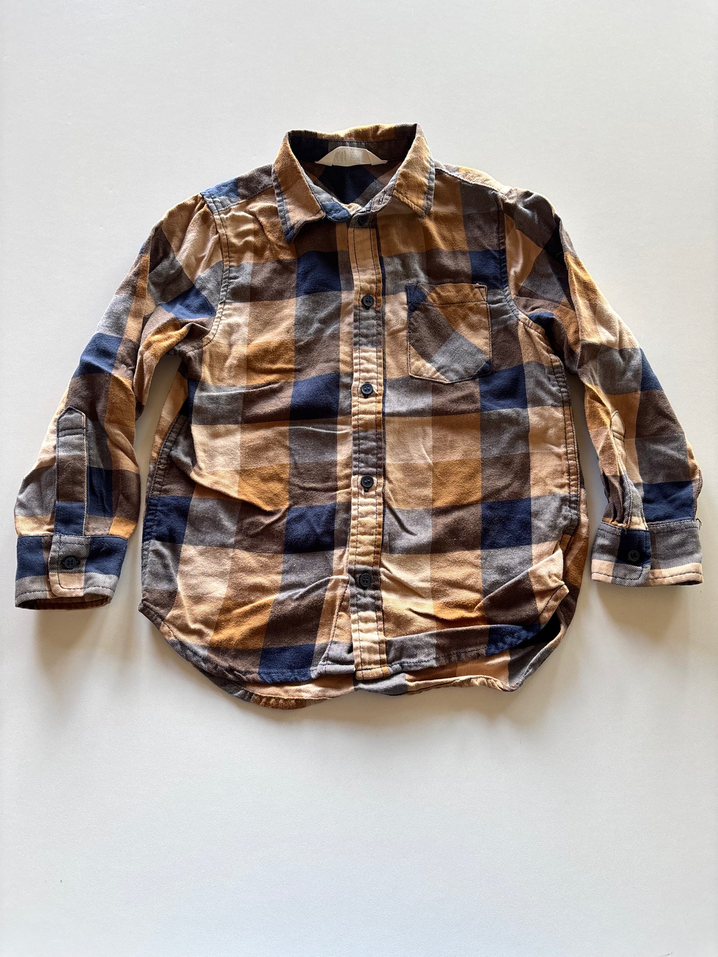 Brown & Navy Plaid Shirt
