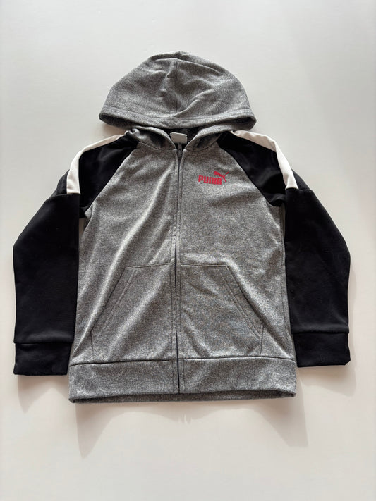 Grey Melange Puma Zip Up Hoodie