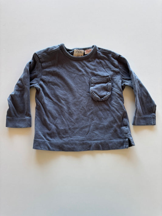 Slate Blue Pocket Shirt