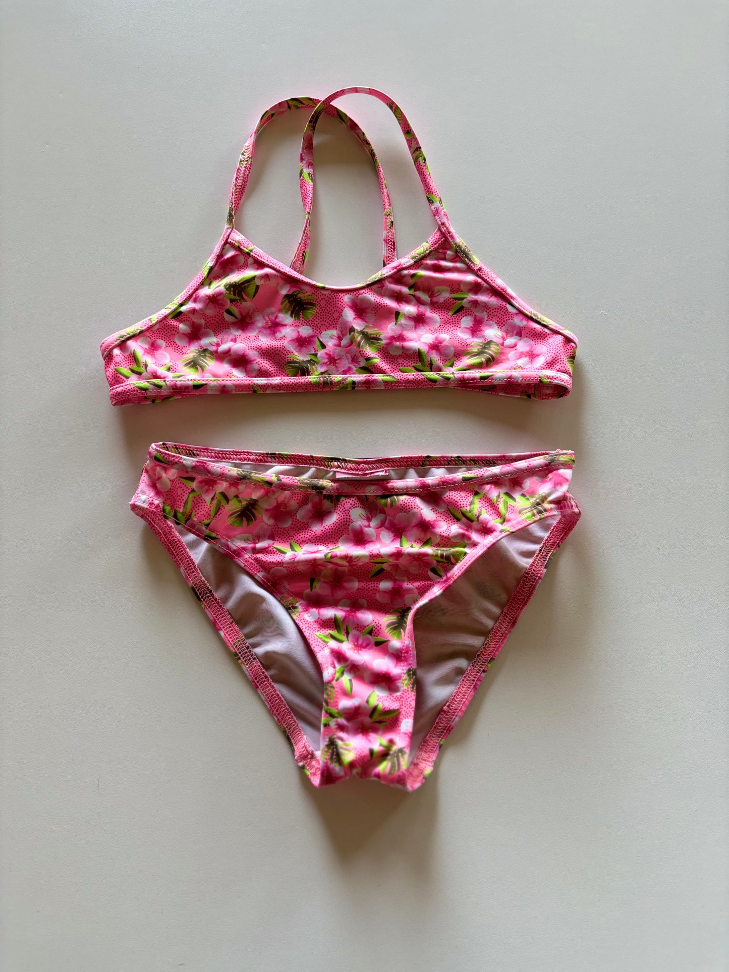 2pc Pink Hawaiian Swim Suit