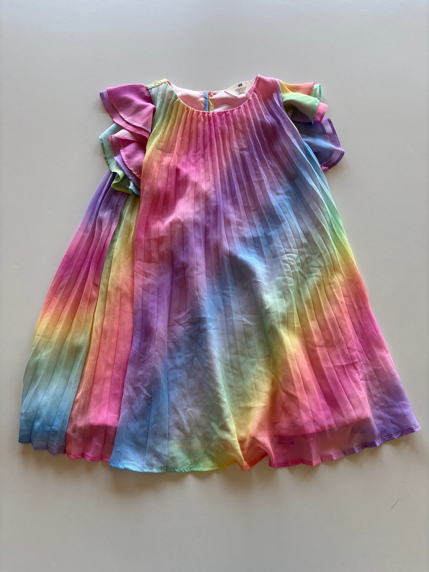 Rainbow Pleated Dress