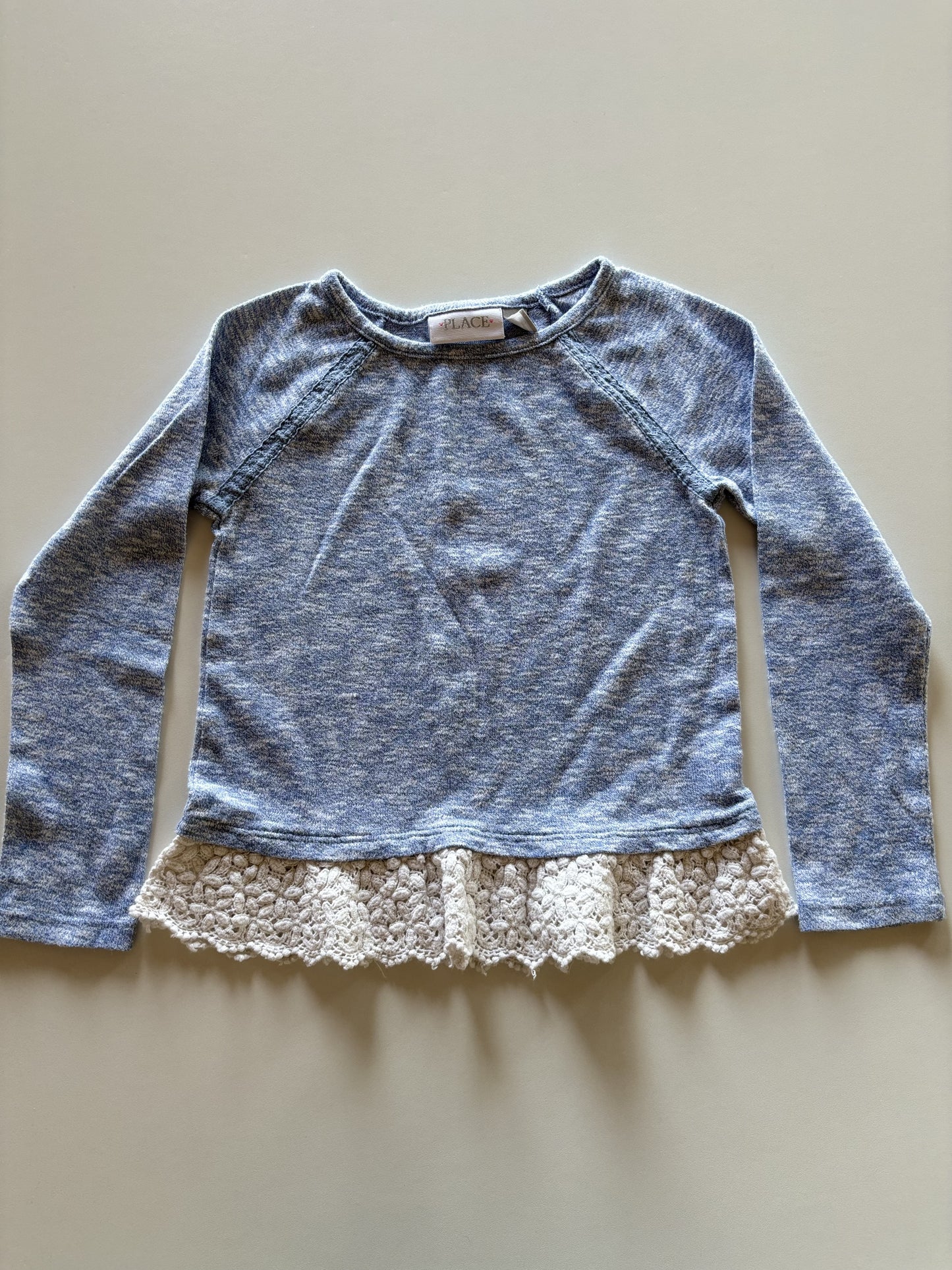 Blue Lace Bottom Shirt