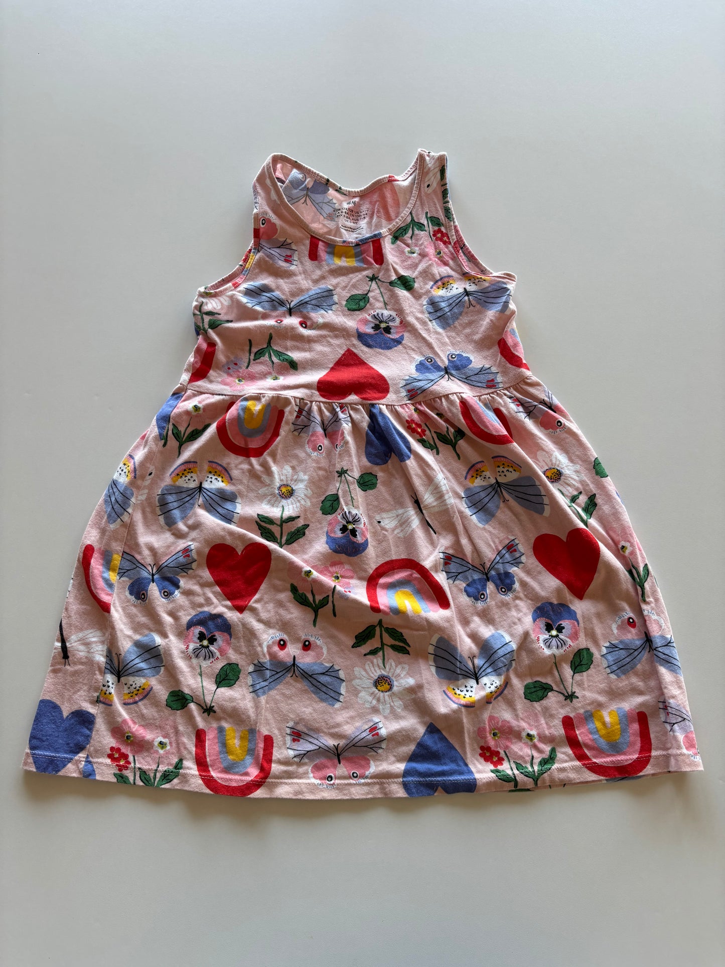 Pink Butterfly & Rainbow Dress
