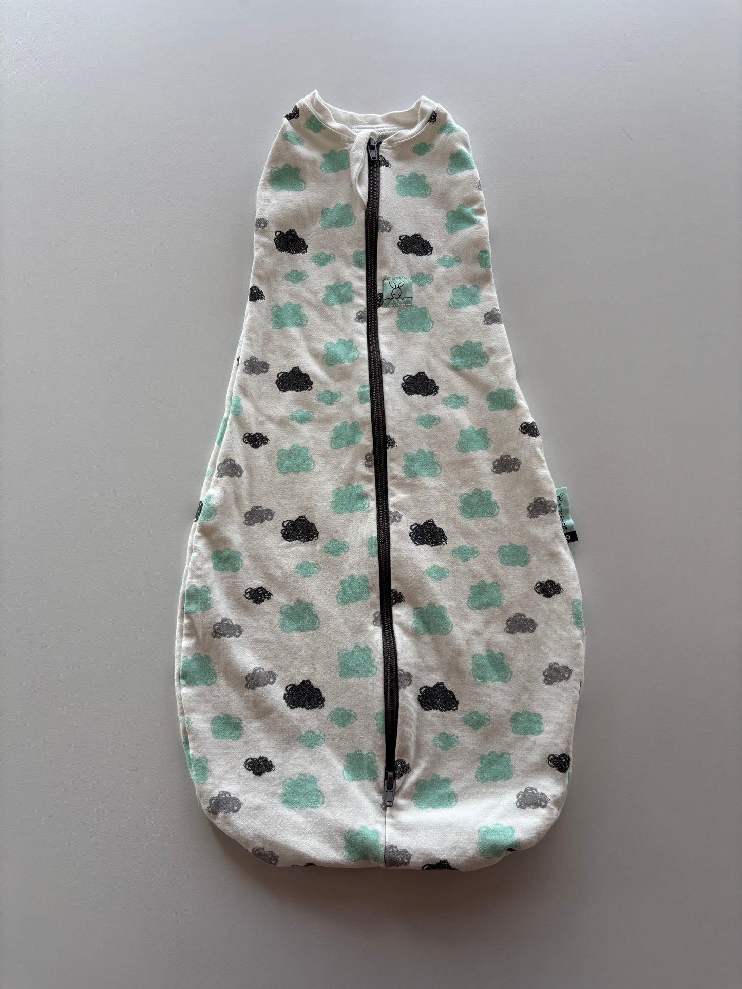 White Mint Clouds Sleepsack/Swaddle