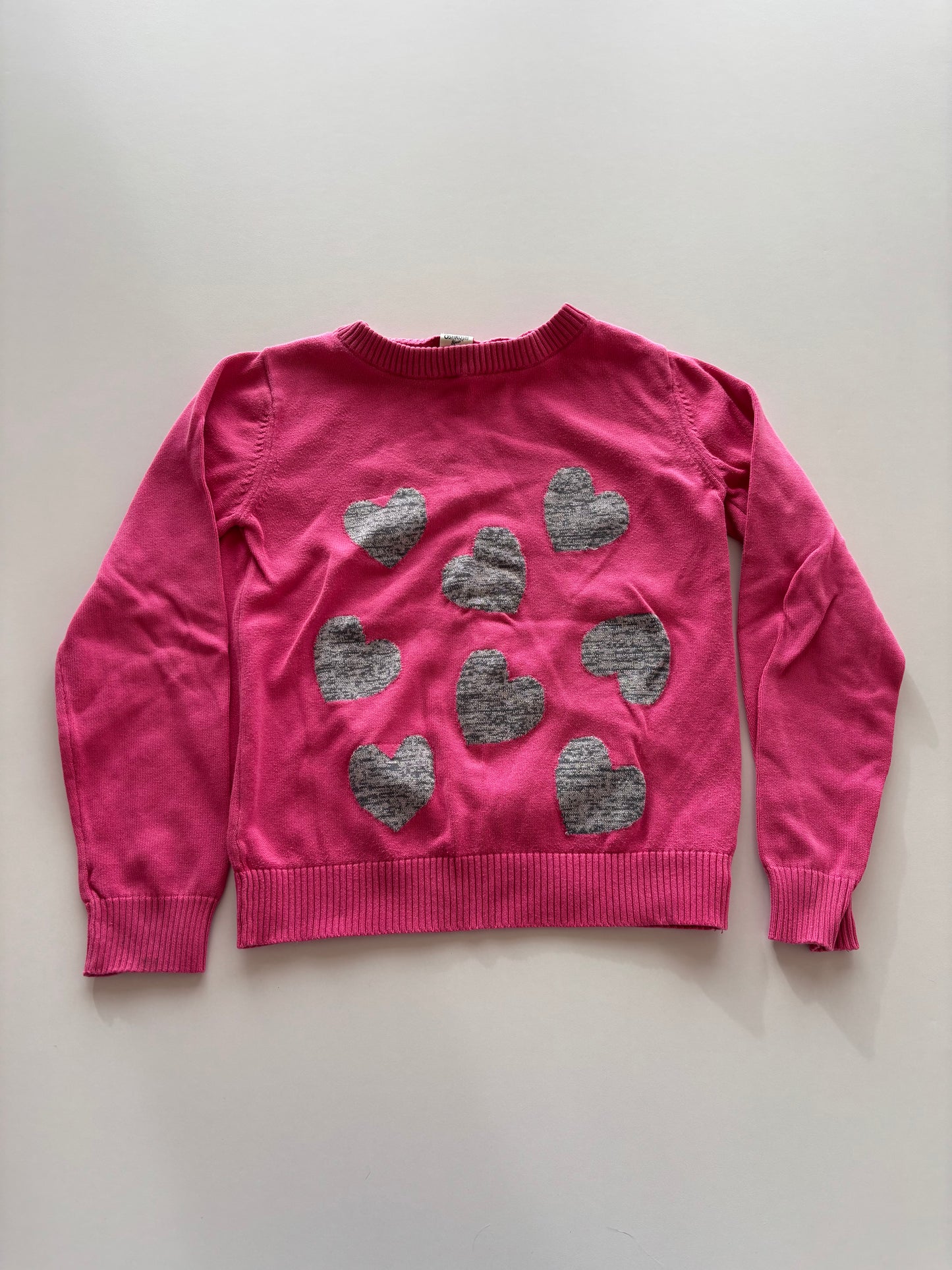 Pink & Silver Heart Sweater