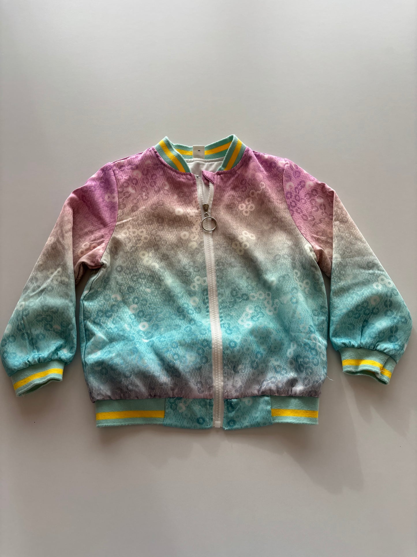 Pastel Patterned Bomber Jacket