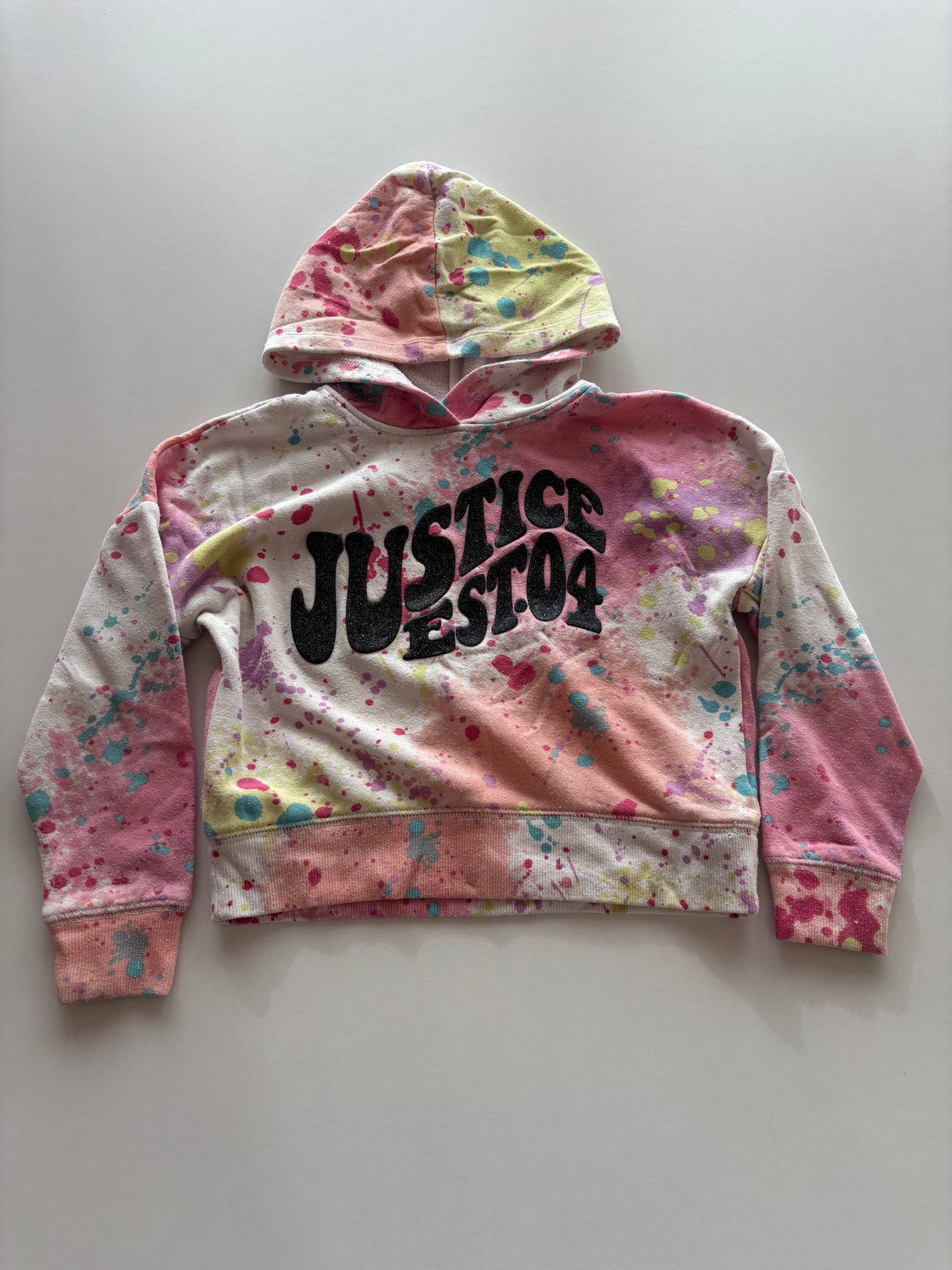 Splattered Justice Cropped Hoodie