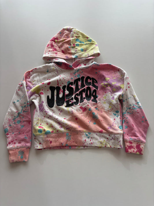 Splattered Justice Cropped Hoodie