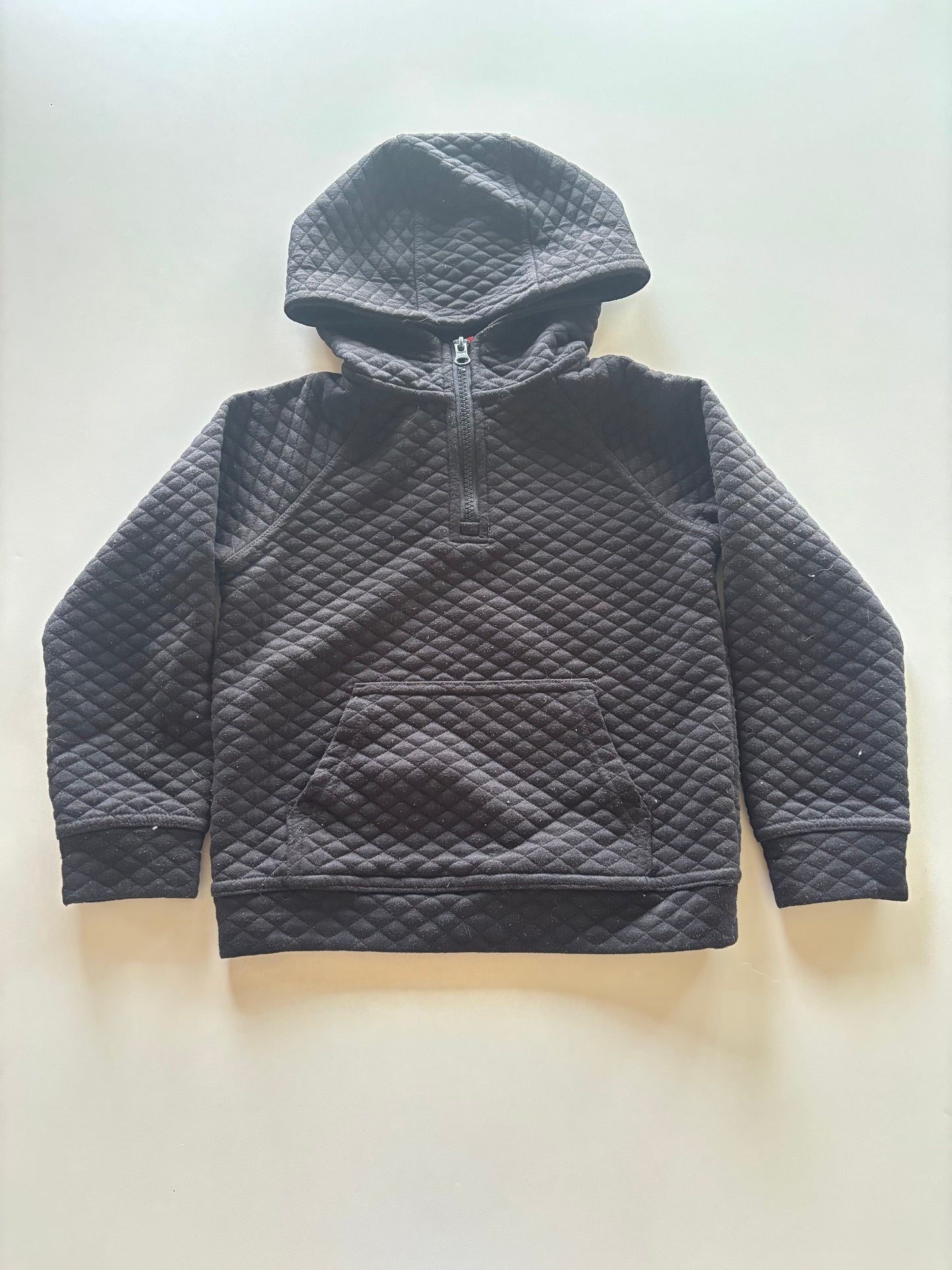 Quilted Black Hoodie