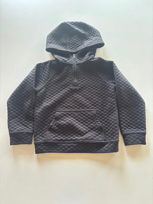 Quilted Black Hoodie