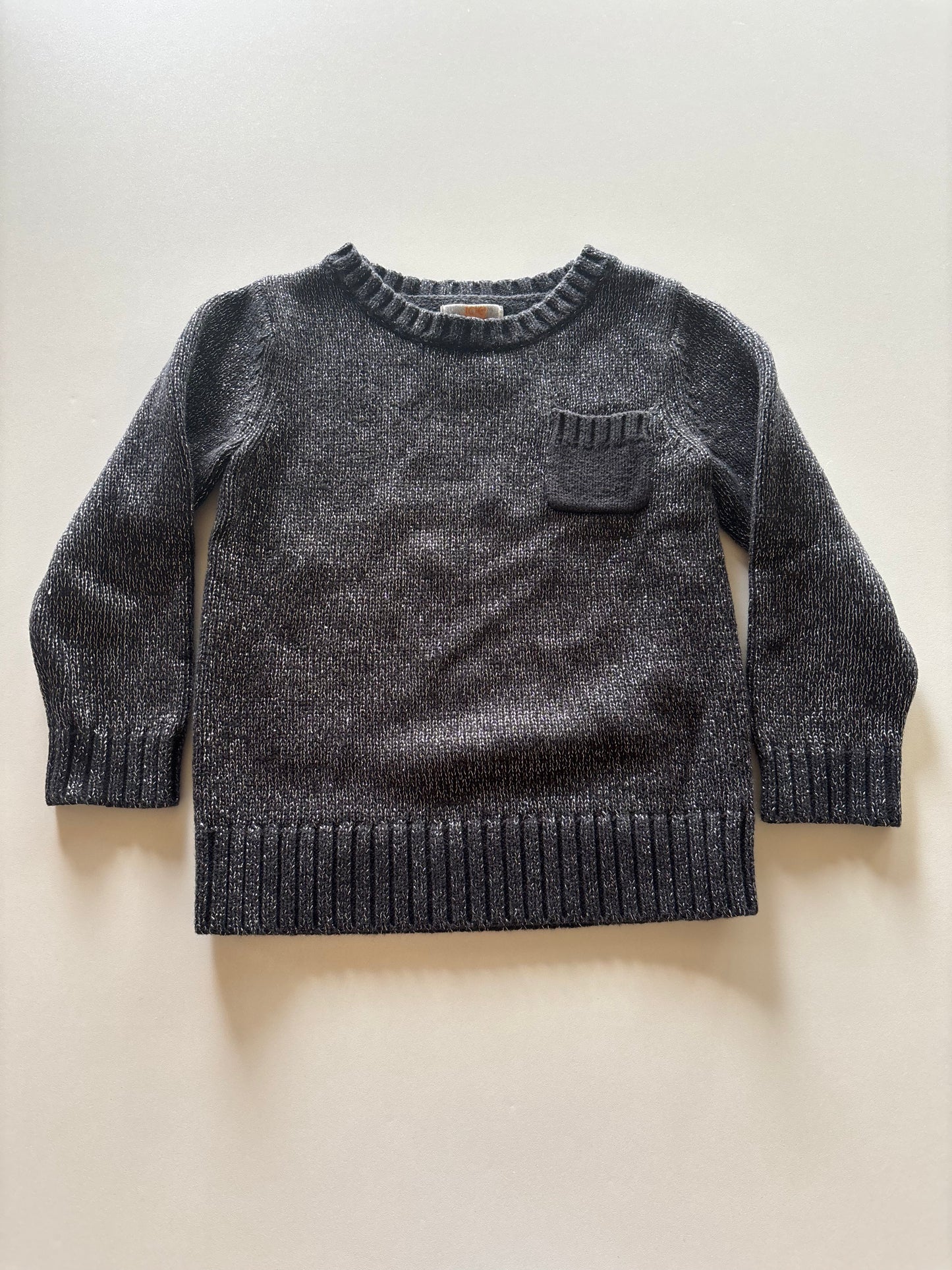 Black & Sparkly Silver Knit Sweater