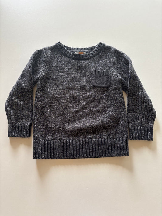 Black & Sparkly Silver Knit Sweater