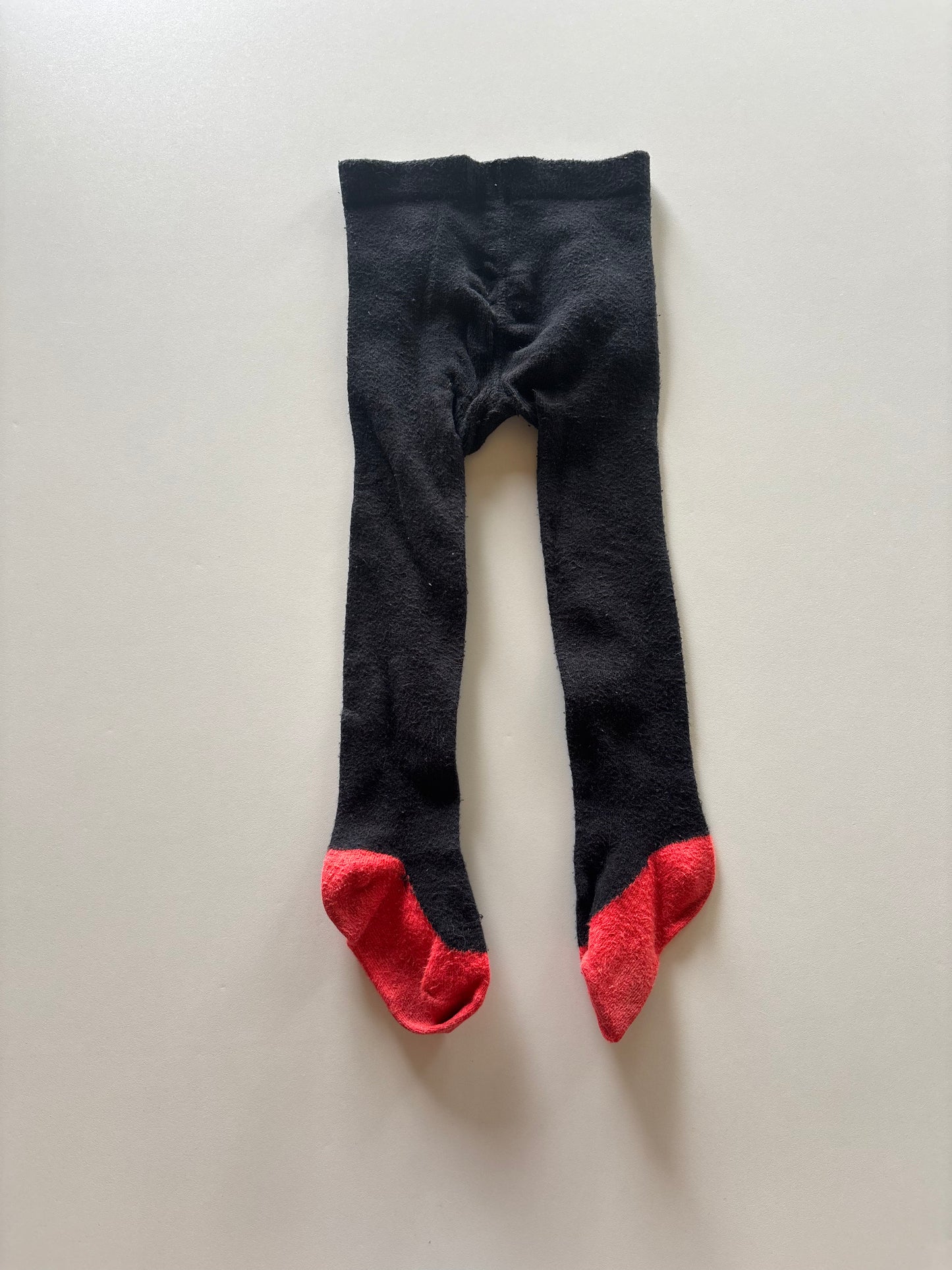 Black & Red Footed Tights