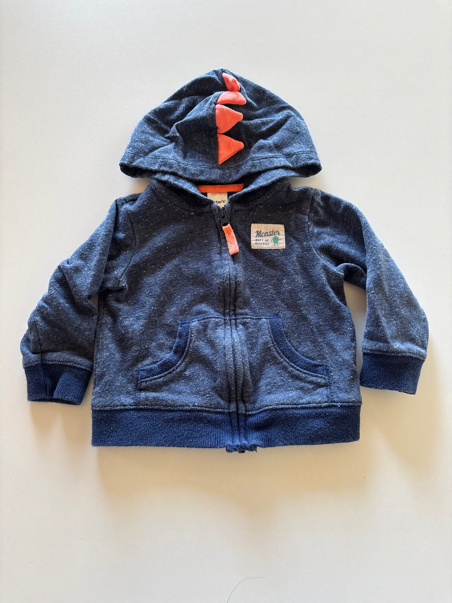 Blue Dino SpikeZip Up Hoodie